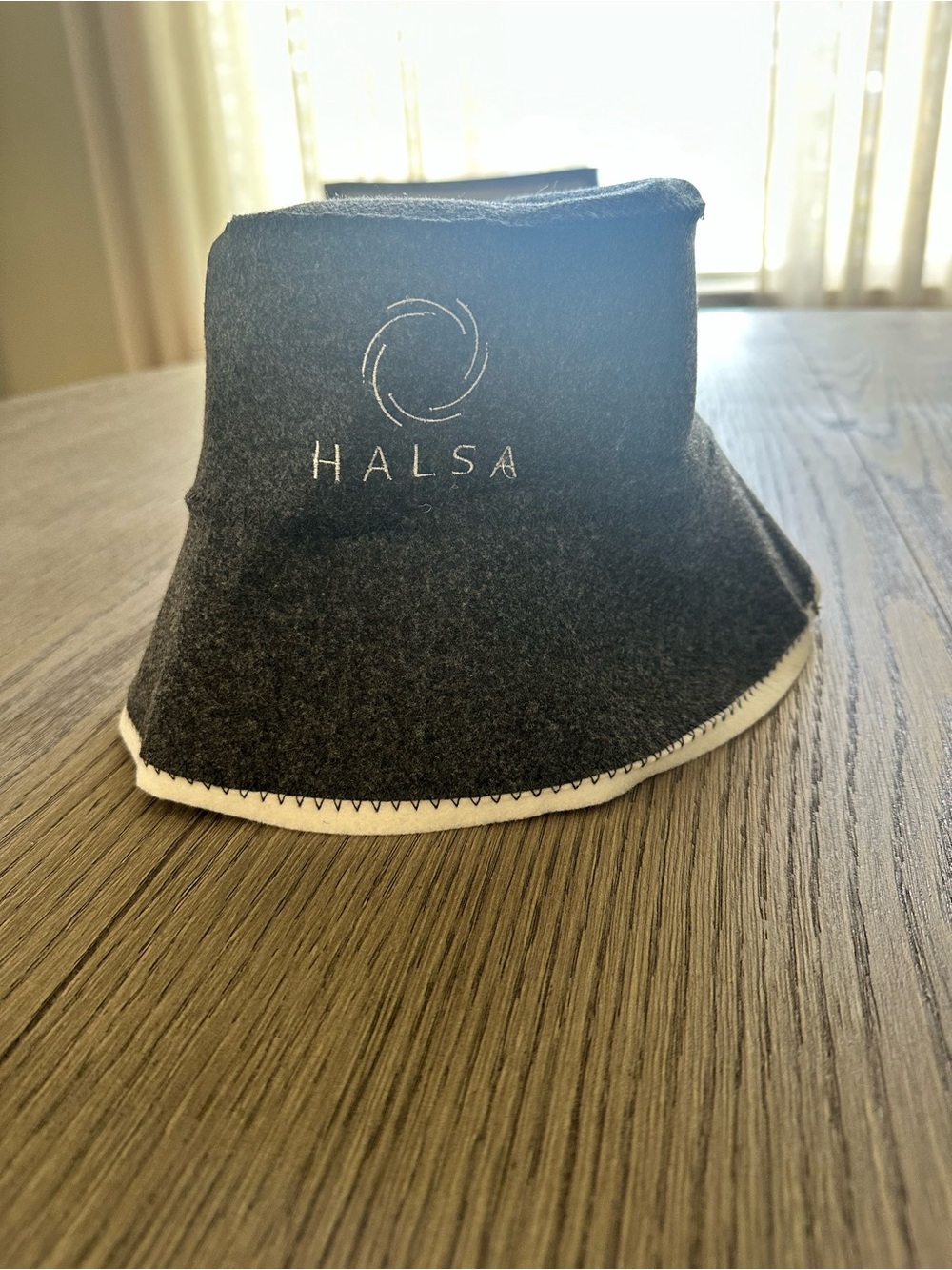 Halsa Wool Sauna Hat Banya Hat Bucket Style Black New